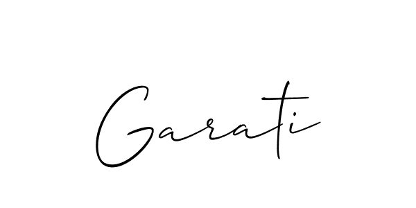 if you are searching for the best signature style for your name Garati. so please give up your signature search. here we have designed multiple signature styles  using Allison_Script. Garati signature style 2 images and pictures png