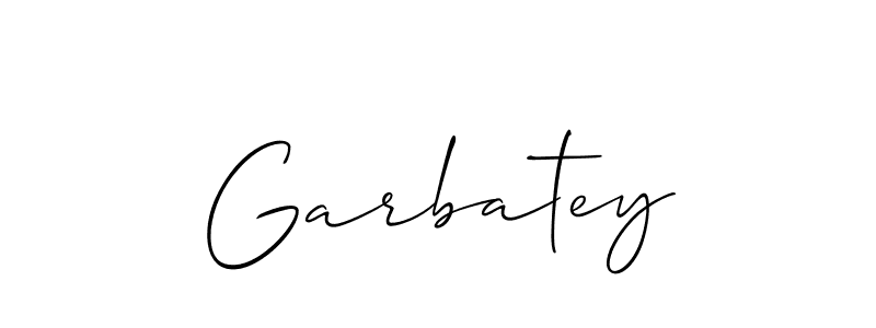Once you've used our free online signature maker to create your best signature Allison_Script style, it's time to enjoy all of the benefits that Garbatey name signing documents. Garbatey signature style 2 images and pictures png
