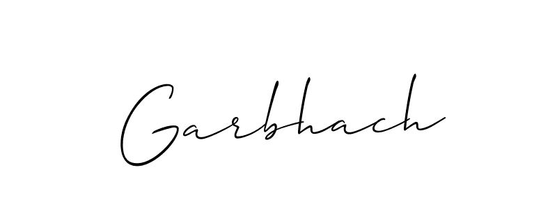 It looks lik you need a new signature style for name Garbhach. Design unique handwritten (Allison_Script) signature with our free signature maker in just a few clicks. Garbhach signature style 2 images and pictures png