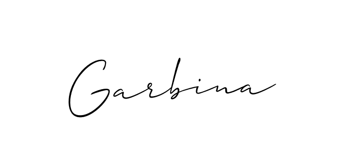 Once you've used our free online signature maker to create your best signature Allison_Script style, it's time to enjoy all of the benefits that Garbina name signing documents. Garbina signature style 2 images and pictures png