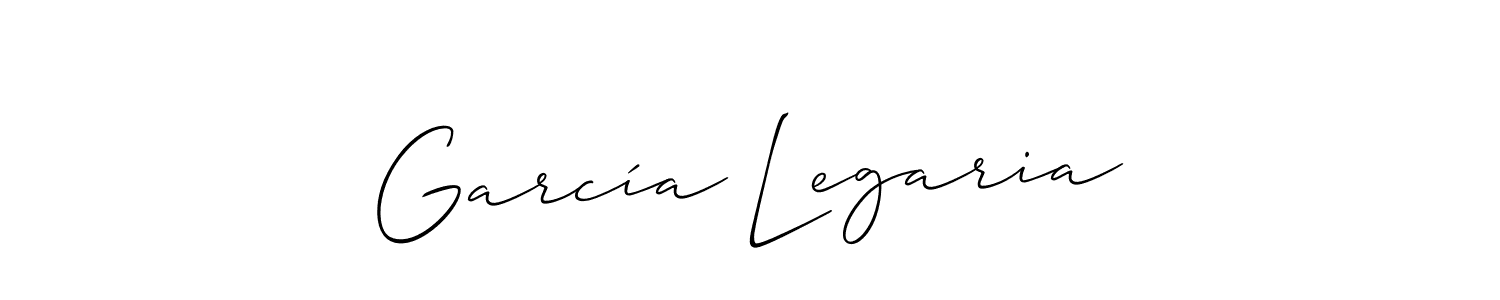 Also we have García Legaria name is the best signature style. Create professional handwritten signature collection using Allison_Script autograph style. García Legaria signature style 2 images and pictures png