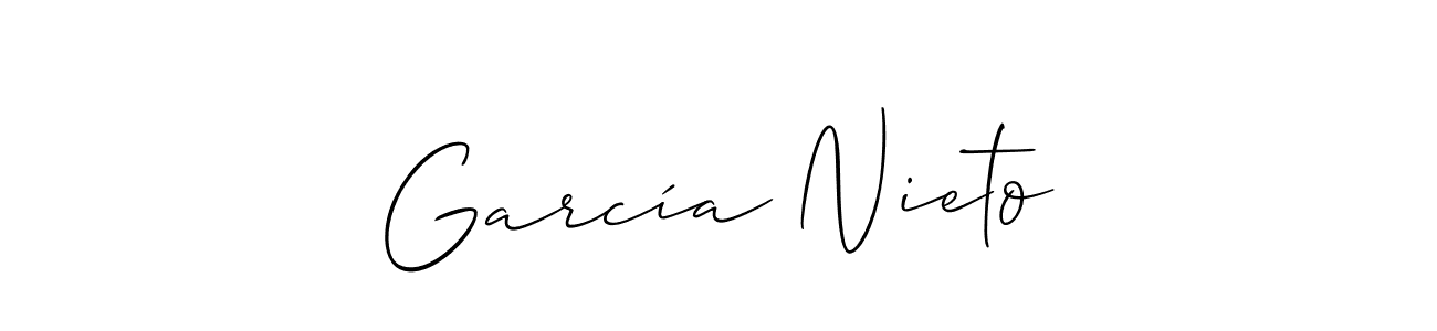 Once you've used our free online signature maker to create your best signature Allison_Script style, it's time to enjoy all of the benefits that García Nieto name signing documents. García Nieto signature style 2 images and pictures png