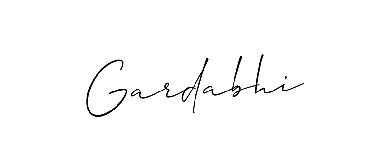 The best way (Allison_Script) to make a short signature is to pick only two or three words in your name. The name Gardabhi include a total of six letters. For converting this name. Gardabhi signature style 2 images and pictures png