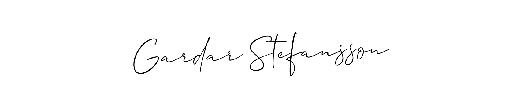 Make a short Gardar Stefansson signature style. Manage your documents anywhere anytime using Allison_Script. Create and add eSignatures, submit forms, share and send files easily. Gardar Stefansson signature style 2 images and pictures png
