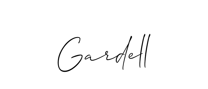 Create a beautiful signature design for name Gardell. With this signature (Allison_Script) fonts, you can make a handwritten signature for free. Gardell signature style 2 images and pictures png