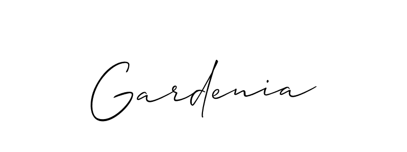 Design your own signature with our free online signature maker. With this signature software, you can create a handwritten (Allison_Script) signature for name Gardenia. Gardenia signature style 2 images and pictures png