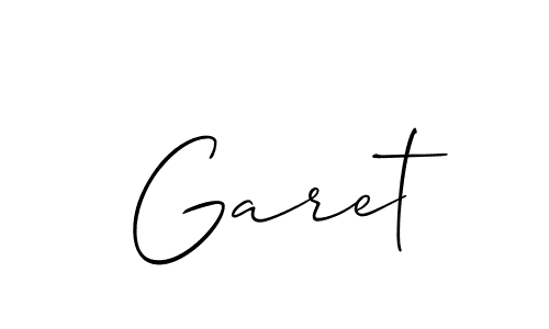 How to make Garet name signature. Use Allison_Script style for creating short signs online. This is the latest handwritten sign. Garet signature style 2 images and pictures png