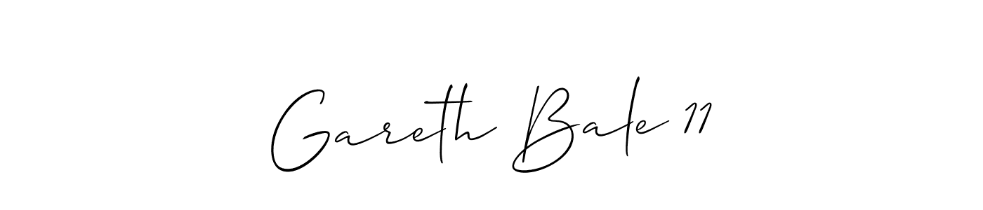 Create a beautiful signature design for name Gareth Bale 11. With this signature (Allison_Script) fonts, you can make a handwritten signature for free. Gareth Bale 11 signature style 2 images and pictures png