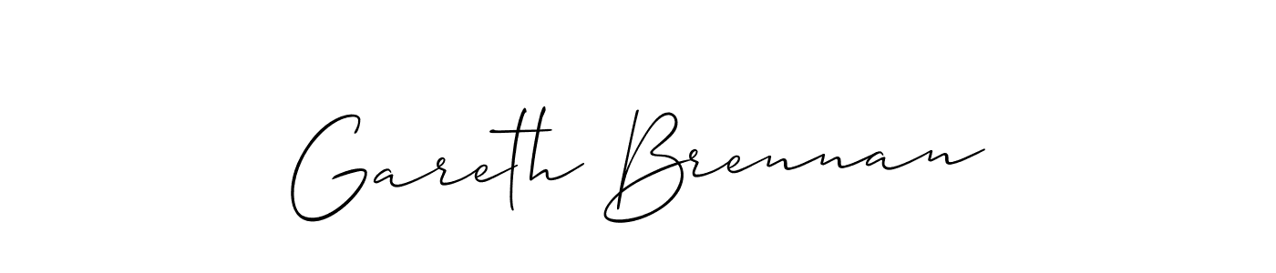 How to make Gareth Brennan name signature. Use Allison_Script style for creating short signs online. This is the latest handwritten sign. Gareth Brennan signature style 2 images and pictures png