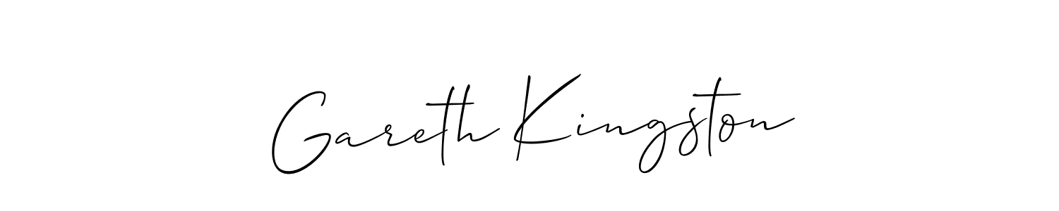 Gareth Kingston stylish signature style. Best Handwritten Sign (Allison_Script) for my name. Handwritten Signature Collection Ideas for my name Gareth Kingston. Gareth Kingston signature style 2 images and pictures png