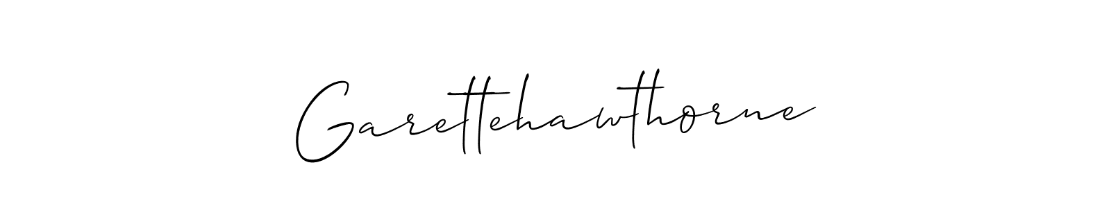 Make a beautiful signature design for name Garettehawthorne. With this signature (Allison_Script) style, you can create a handwritten signature for free. Garettehawthorne signature style 2 images and pictures png