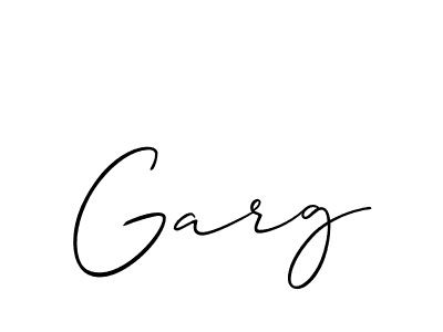 Design your own signature with our free online signature maker. With this signature software, you can create a handwritten (Allison_Script) signature for name Garg. Garg signature style 2 images and pictures png