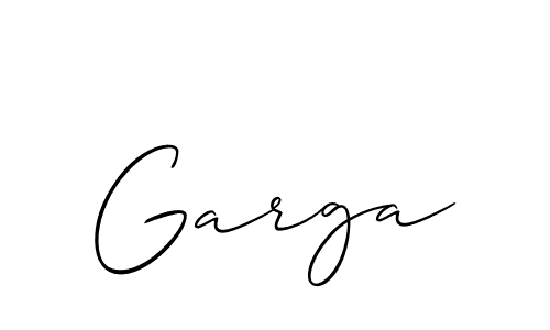 How to make Garga signature? Allison_Script is a professional autograph style. Create handwritten signature for Garga name. Garga signature style 2 images and pictures png