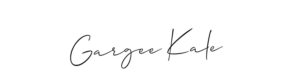 How to make Gargee Kale name signature. Use Allison_Script style for creating short signs online. This is the latest handwritten sign. Gargee Kale signature style 2 images and pictures png