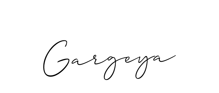 How to make Gargeya signature? Allison_Script is a professional autograph style. Create handwritten signature for Gargeya name. Gargeya signature style 2 images and pictures png