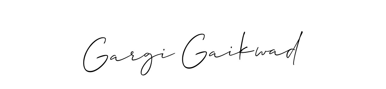 Use a signature maker to create a handwritten signature online. With this signature software, you can design (Allison_Script) your own signature for name Gargi Gaikwad. Gargi Gaikwad signature style 2 images and pictures png