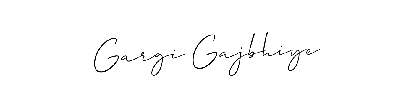 How to make Gargi Gajbhiye name signature. Use Allison_Script style for creating short signs online. This is the latest handwritten sign. Gargi Gajbhiye signature style 2 images and pictures png