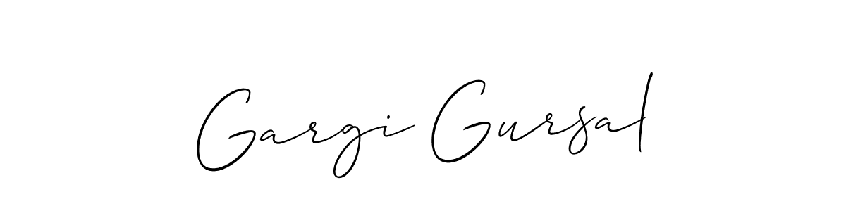This is the best signature style for the Gargi Gursal name. Also you like these signature font (Allison_Script). Mix name signature. Gargi Gursal signature style 2 images and pictures png