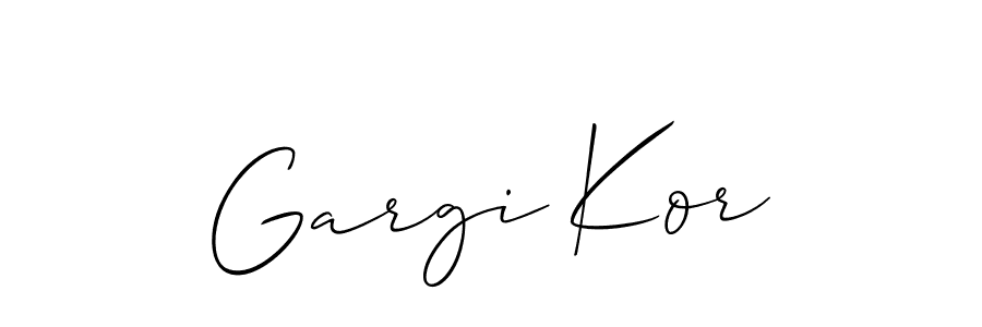 if you are searching for the best signature style for your name Gargi Kor. so please give up your signature search. here we have designed multiple signature styles  using Allison_Script. Gargi Kor signature style 2 images and pictures png