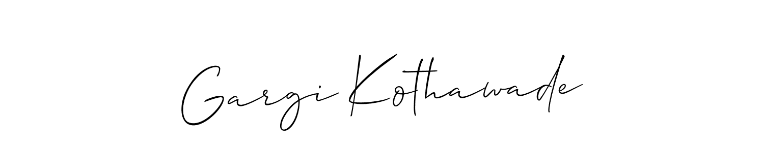 This is the best signature style for the Gargi Kothawade name. Also you like these signature font (Allison_Script). Mix name signature. Gargi Kothawade signature style 2 images and pictures png