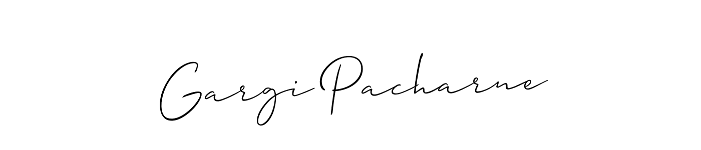 It looks lik you need a new signature style for name Gargi Pacharne. Design unique handwritten (Allison_Script) signature with our free signature maker in just a few clicks. Gargi Pacharne signature style 2 images and pictures png