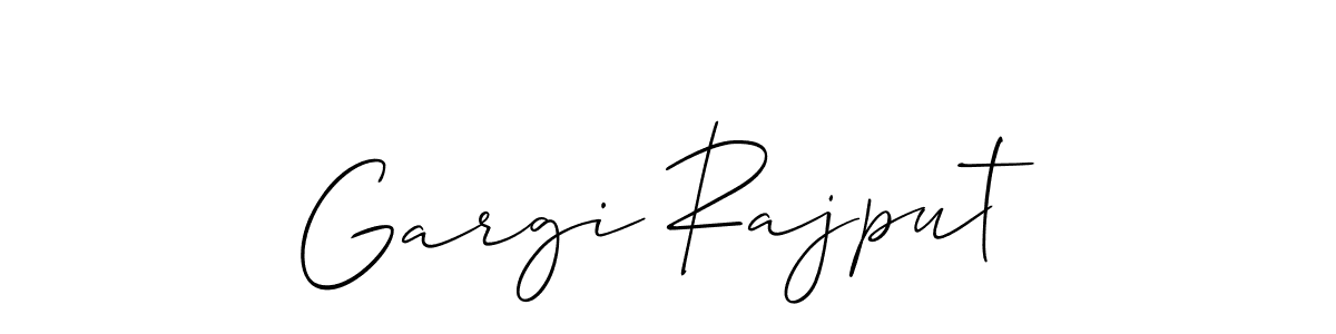 Use a signature maker to create a handwritten signature online. With this signature software, you can design (Allison_Script) your own signature for name Gargi Rajput. Gargi Rajput signature style 2 images and pictures png