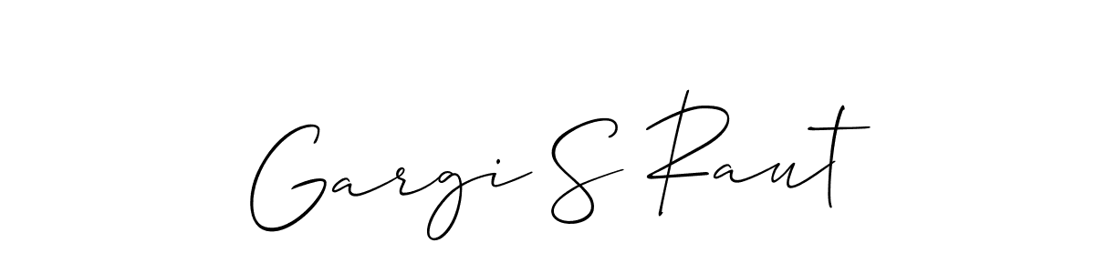 How to make Gargi S Raut signature? Allison_Script is a professional autograph style. Create handwritten signature for Gargi S Raut name. Gargi S Raut signature style 2 images and pictures png