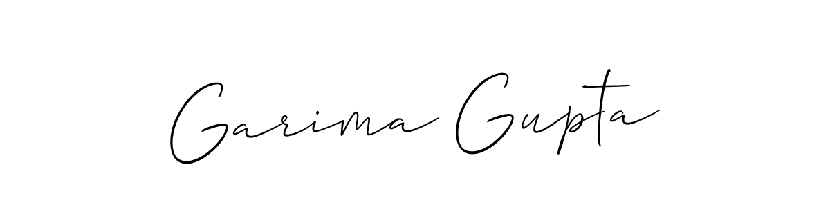 How to make Garima Gupta name signature. Use Allison_Script style for creating short signs online. This is the latest handwritten sign. Garima Gupta signature style 2 images and pictures png