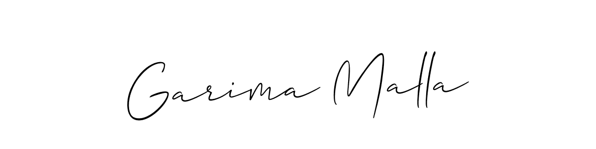 Similarly Allison_Script is the best handwritten signature design. Signature creator online .You can use it as an online autograph creator for name Garima Malla. Garima Malla signature style 2 images and pictures png