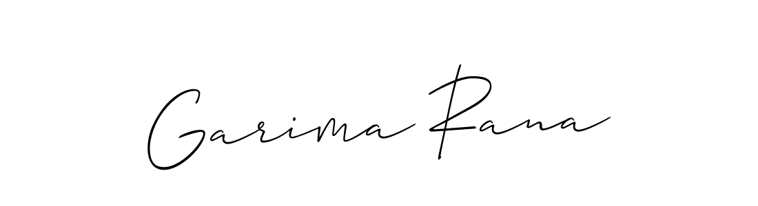 Also You can easily find your signature by using the search form. We will create Garima Rana name handwritten signature images for you free of cost using Allison_Script sign style. Garima Rana signature style 2 images and pictures png