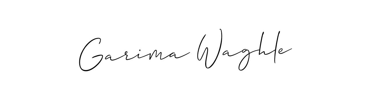 Use a signature maker to create a handwritten signature online. With this signature software, you can design (Allison_Script) your own signature for name Garima Waghle. Garima Waghle signature style 2 images and pictures png