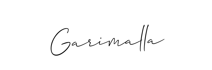 How to make Garimalla signature? Allison_Script is a professional autograph style. Create handwritten signature for Garimalla name. Garimalla signature style 2 images and pictures png