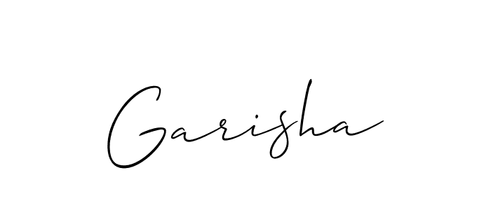 Garisha stylish signature style. Best Handwritten Sign (Allison_Script) for my name. Handwritten Signature Collection Ideas for my name Garisha. Garisha signature style 2 images and pictures png