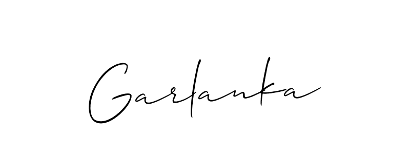 Create a beautiful signature design for name Garlanka. With this signature (Allison_Script) fonts, you can make a handwritten signature for free. Garlanka signature style 2 images and pictures png