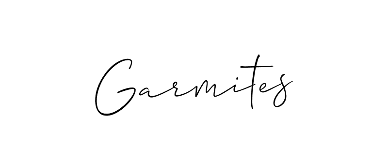 Make a beautiful signature design for name Garmites. With this signature (Allison_Script) style, you can create a handwritten signature for free. Garmites signature style 2 images and pictures png