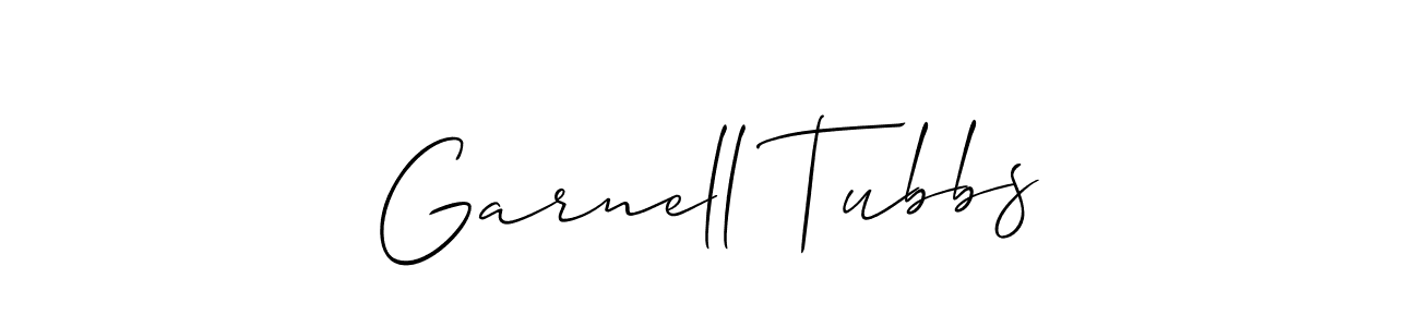 Similarly Allison_Script is the best handwritten signature design. Signature creator online .You can use it as an online autograph creator for name Garnell Tubbs. Garnell Tubbs signature style 2 images and pictures png