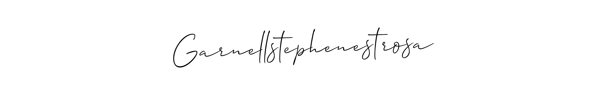 Use a signature maker to create a handwritten signature online. With this signature software, you can design (Allison_Script) your own signature for name Garnellstephenestrosa. Garnellstephenestrosa signature style 2 images and pictures png