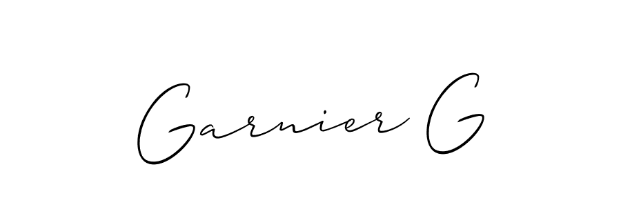 Also we have Garnier G name is the best signature style. Create professional handwritten signature collection using Allison_Script autograph style. Garnier G signature style 2 images and pictures png