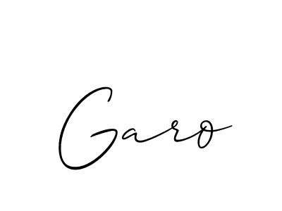 Design your own signature with our free online signature maker. With this signature software, you can create a handwritten (Allison_Script) signature for name Garo. Garo signature style 2 images and pictures png