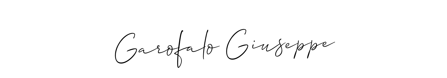You should practise on your own different ways (Allison_Script) to write your name (Garofalo Giuseppe) in signature. don't let someone else do it for you. Garofalo Giuseppe signature style 2 images and pictures png