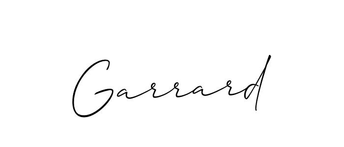 How to make Garrard signature? Allison_Script is a professional autograph style. Create handwritten signature for Garrard name. Garrard signature style 2 images and pictures png