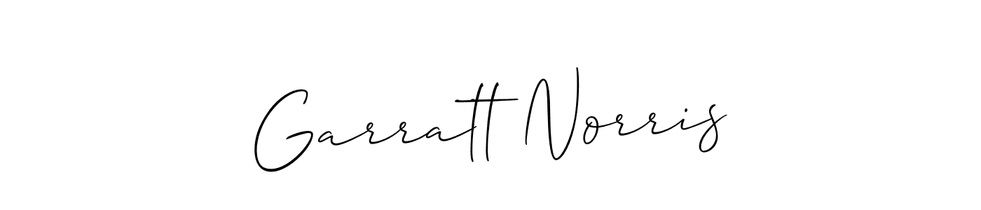 Make a beautiful signature design for name Garratt Norris. With this signature (Allison_Script) style, you can create a handwritten signature for free. Garratt Norris signature style 2 images and pictures png