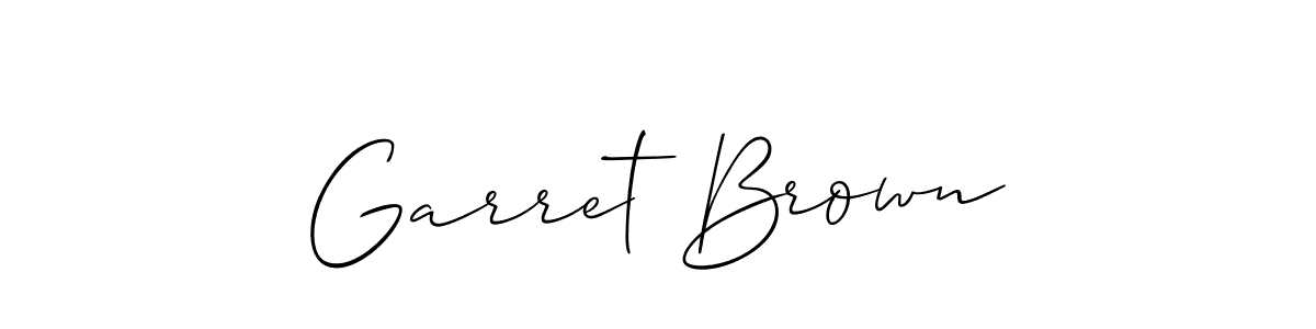 How to make Garret Brown signature? Allison_Script is a professional autograph style. Create handwritten signature for Garret Brown name. Garret Brown signature style 2 images and pictures png