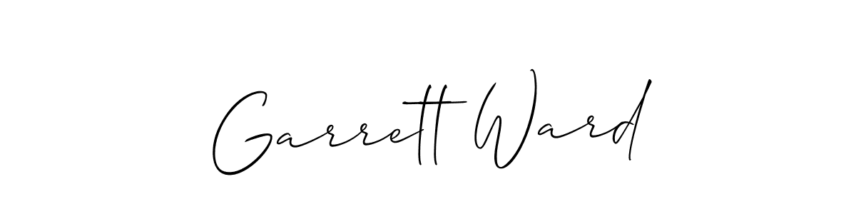 Create a beautiful signature design for name Garrett Ward. With this signature (Allison_Script) fonts, you can make a handwritten signature for free. Garrett Ward signature style 2 images and pictures png