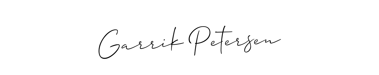 How to make Garrik Petersen signature? Allison_Script is a professional autograph style. Create handwritten signature for Garrik Petersen name. Garrik Petersen signature style 2 images and pictures png