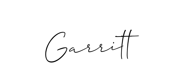 Also we have Garritt name is the best signature style. Create professional handwritten signature collection using Allison_Script autograph style. Garritt signature style 2 images and pictures png