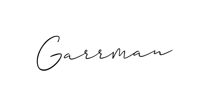 How to make Garrman name signature. Use Allison_Script style for creating short signs online. This is the latest handwritten sign. Garrman signature style 2 images and pictures png