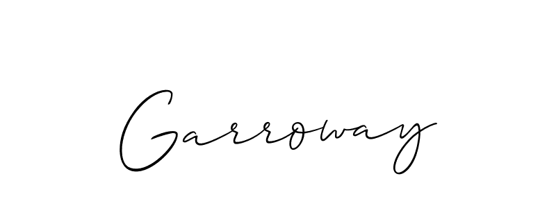 How to make Garroway signature? Allison_Script is a professional autograph style. Create handwritten signature for Garroway name. Garroway signature style 2 images and pictures png