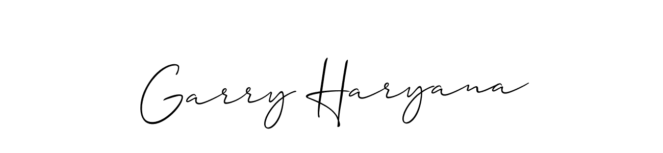 The best way (Allison_Script) to make a short signature is to pick only two or three words in your name. The name Garry Haryana include a total of six letters. For converting this name. Garry Haryana signature style 2 images and pictures png