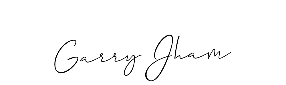 Use a signature maker to create a handwritten signature online. With this signature software, you can design (Allison_Script) your own signature for name Garry Jham. Garry Jham signature style 2 images and pictures png